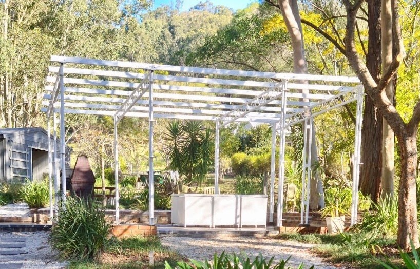 Pergola for dining outside